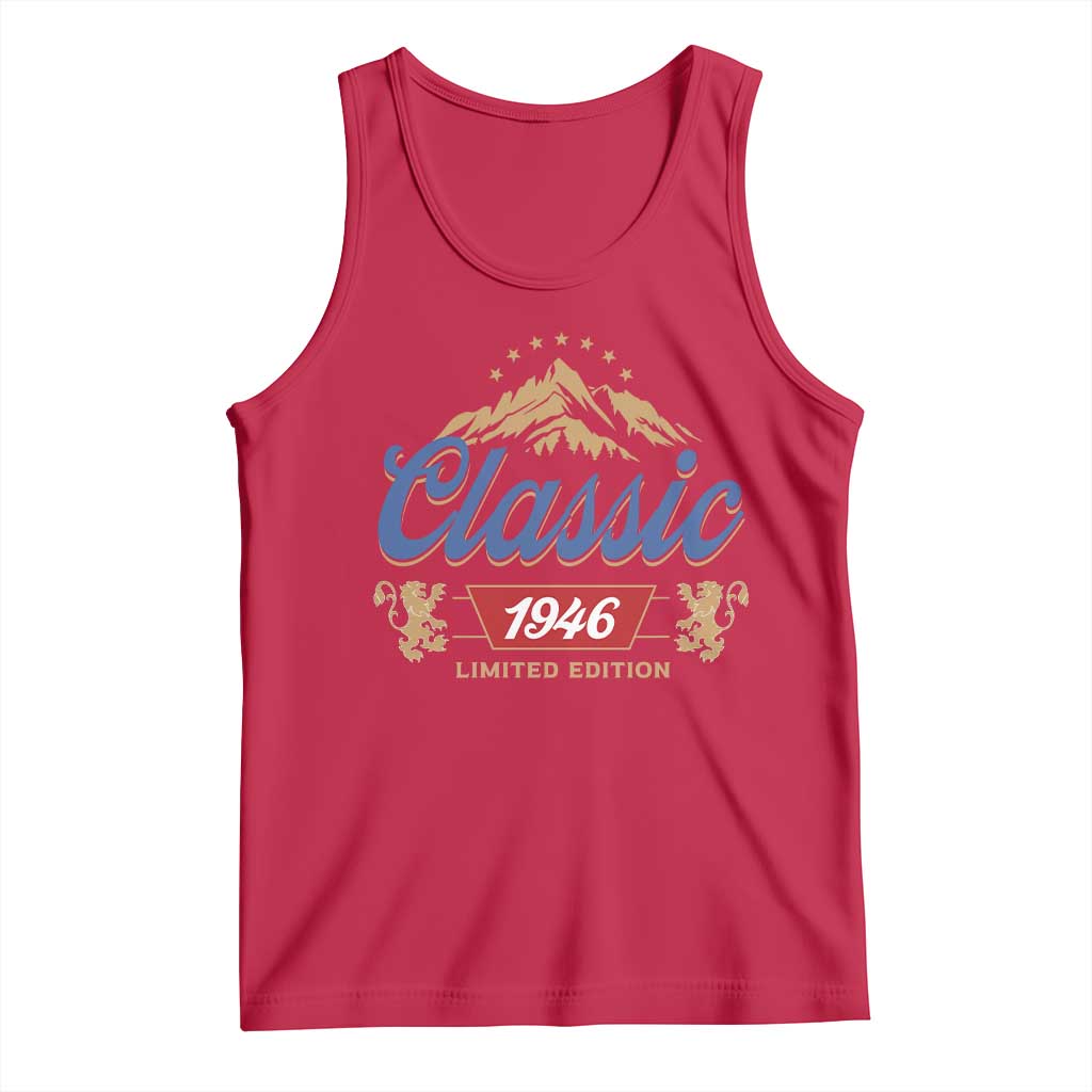 80th Birthday Beer Classic 1946 Limited Edition Tank Top Funny Gifts for 80 Year Olds
