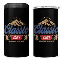 65th Birthday Beer Classic 1961 Limited Edition 4 in 1 Can Cooler Tumbler Funny Gifts for 65 Year Olds