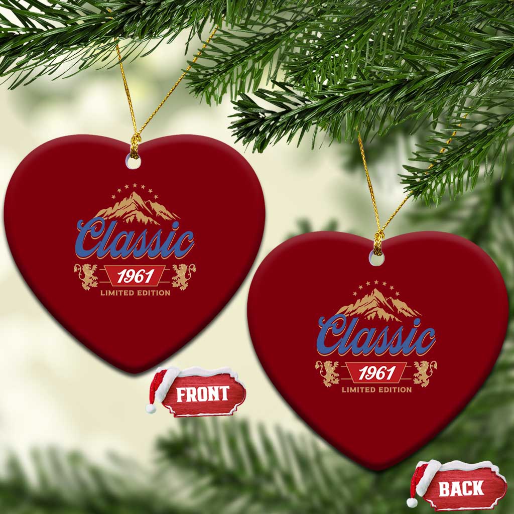 65th Birthday Beer Classic 1961 Limited Edition Ceramic Ornament Funny Gifts for 65 Year Olds