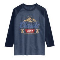 65th Birthday Beer Classic 1961 Limited Edition Raglan Shirt Funny Gifts for 65 Year Olds