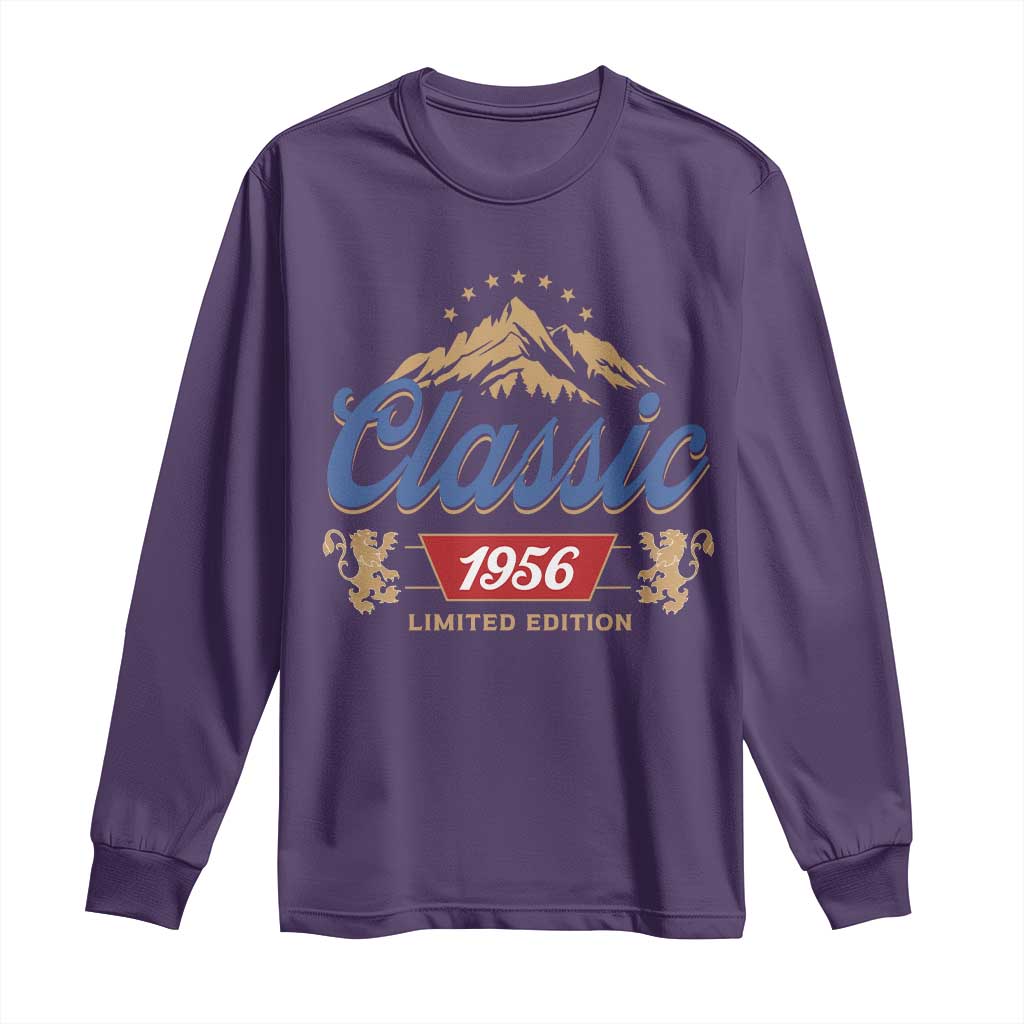 70th Birthday Beer Classic 1956 Limited Edition Long Sleeve Shirt Funny Gifts for 70 Year Olds