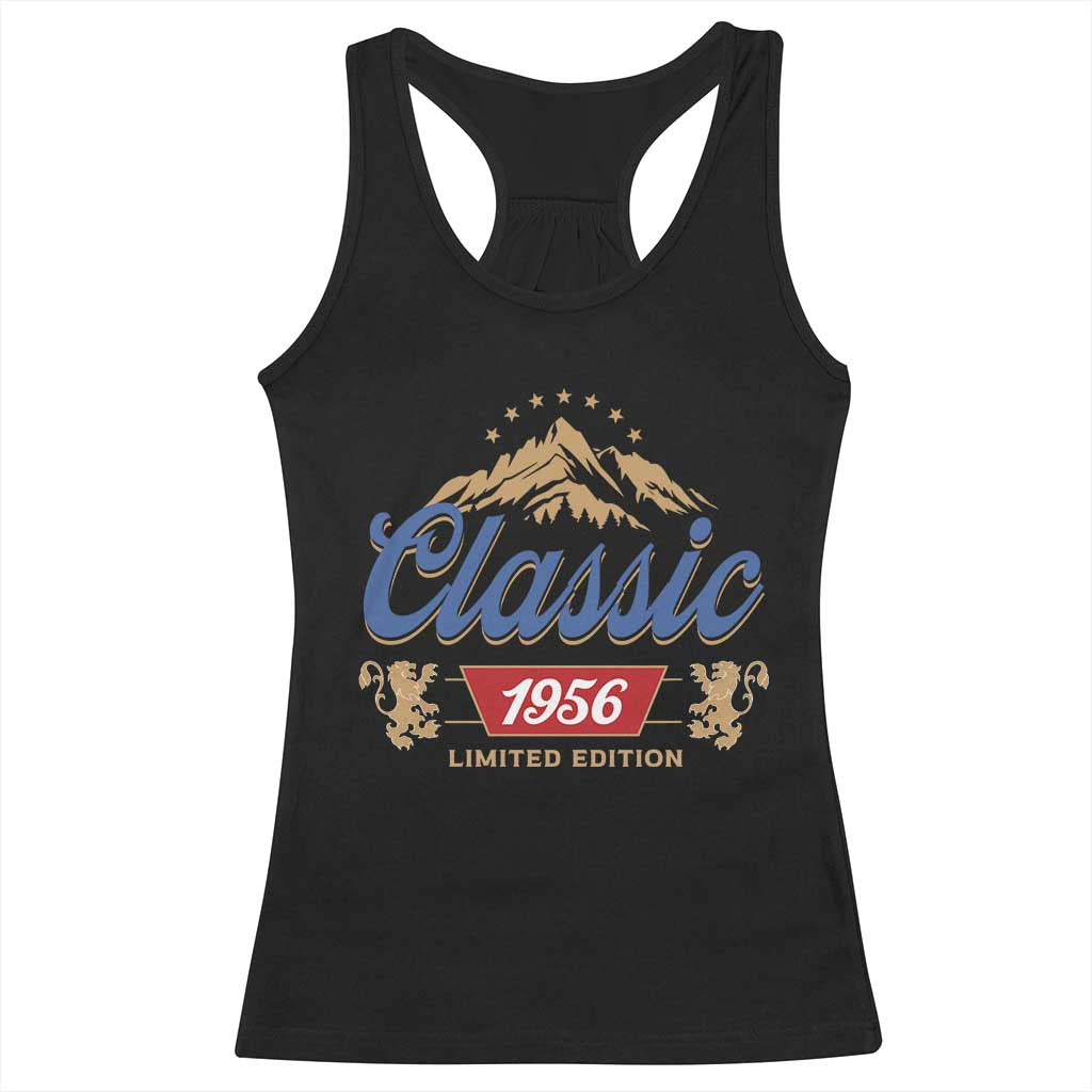 70th Birthday Beer Classic 1956 Limited Edition Racerback Tank Top Funny Gifts for 70 Year Olds