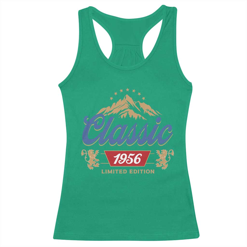 70th Birthday Beer Classic 1956 Limited Edition Racerback Tank Top Funny Gifts for 70 Year Olds