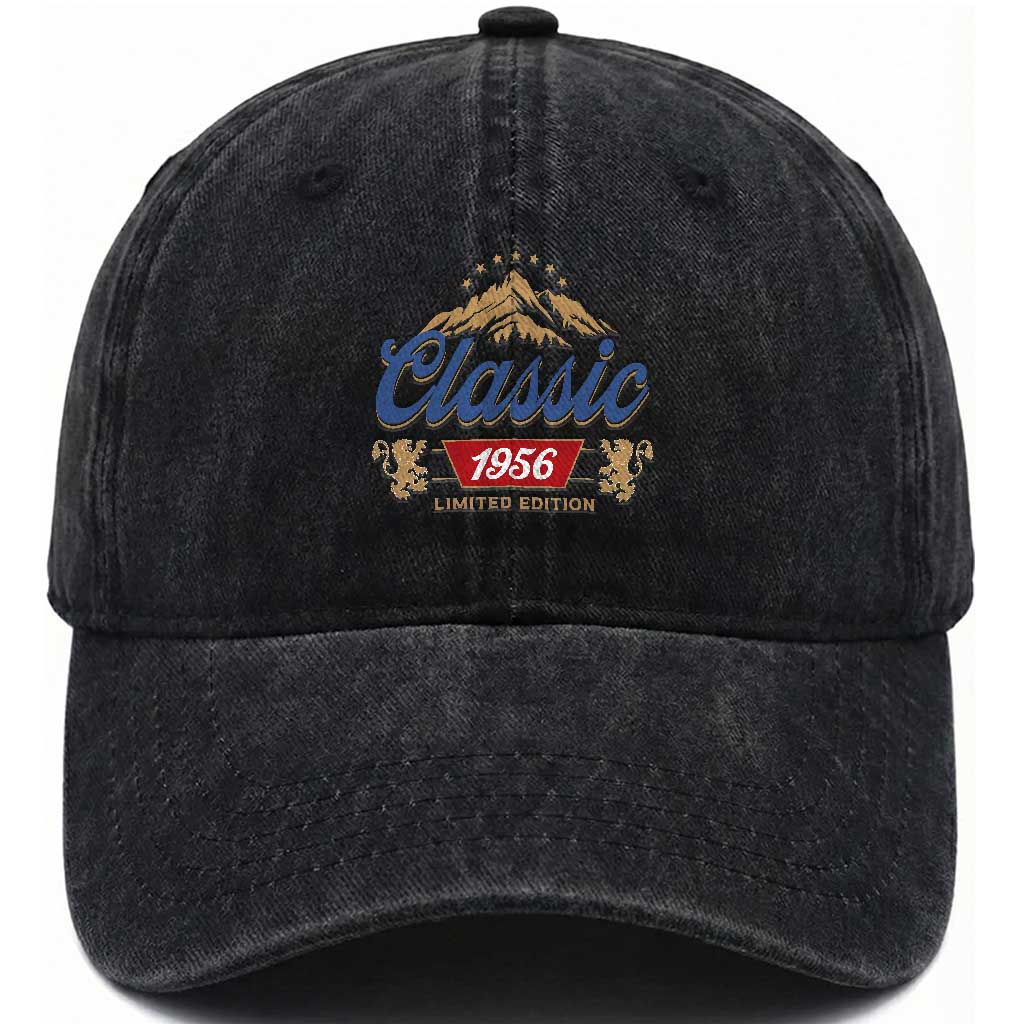 70th Birthday Beer Classic 1956 Limited Edition Washed Cotton Baseball Cap Funny Gifts for 70 Year Olds