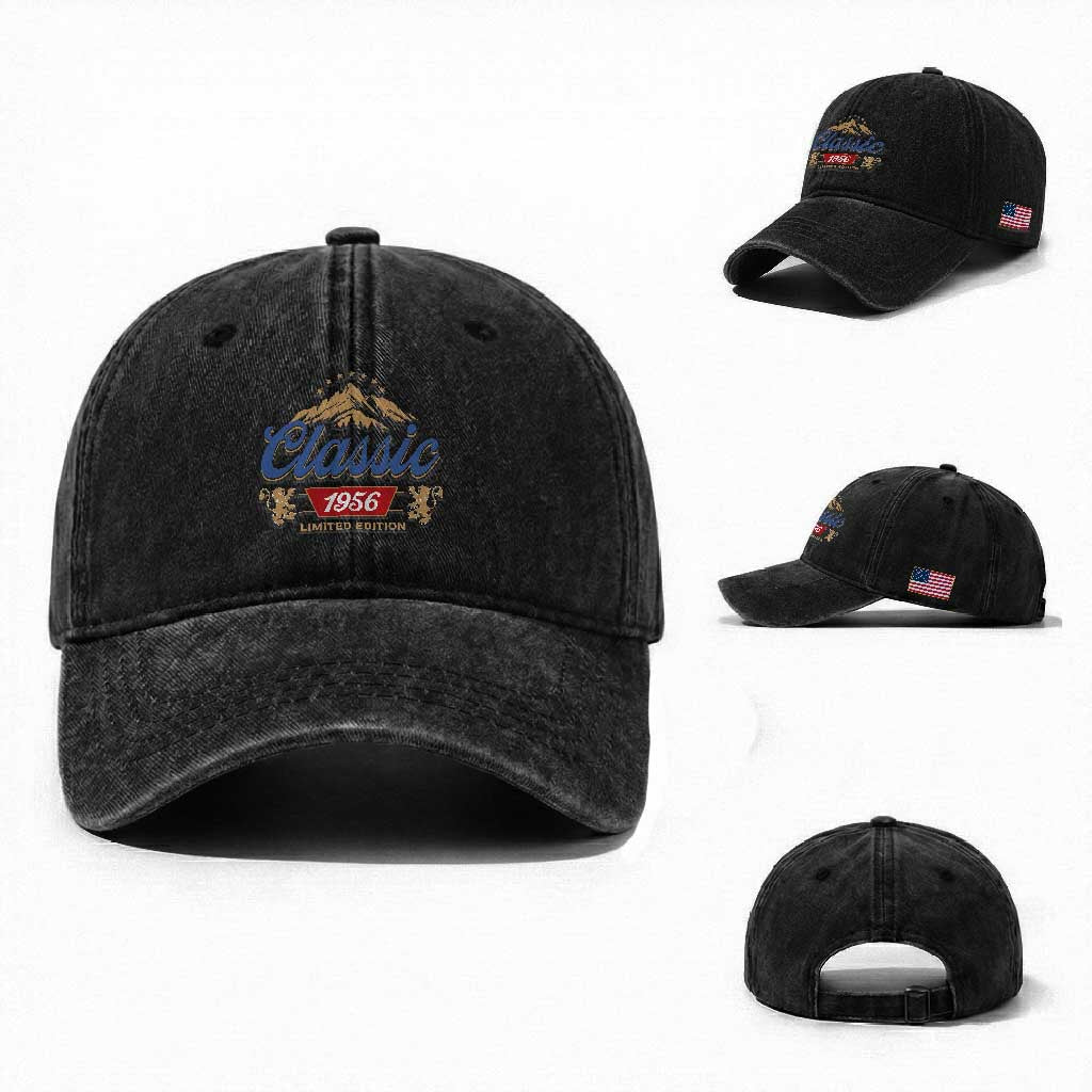 70th Birthday Beer Classic 1956 Limited Edition Washed Cotton Baseball Cap Funny Gifts for 70 Year Olds