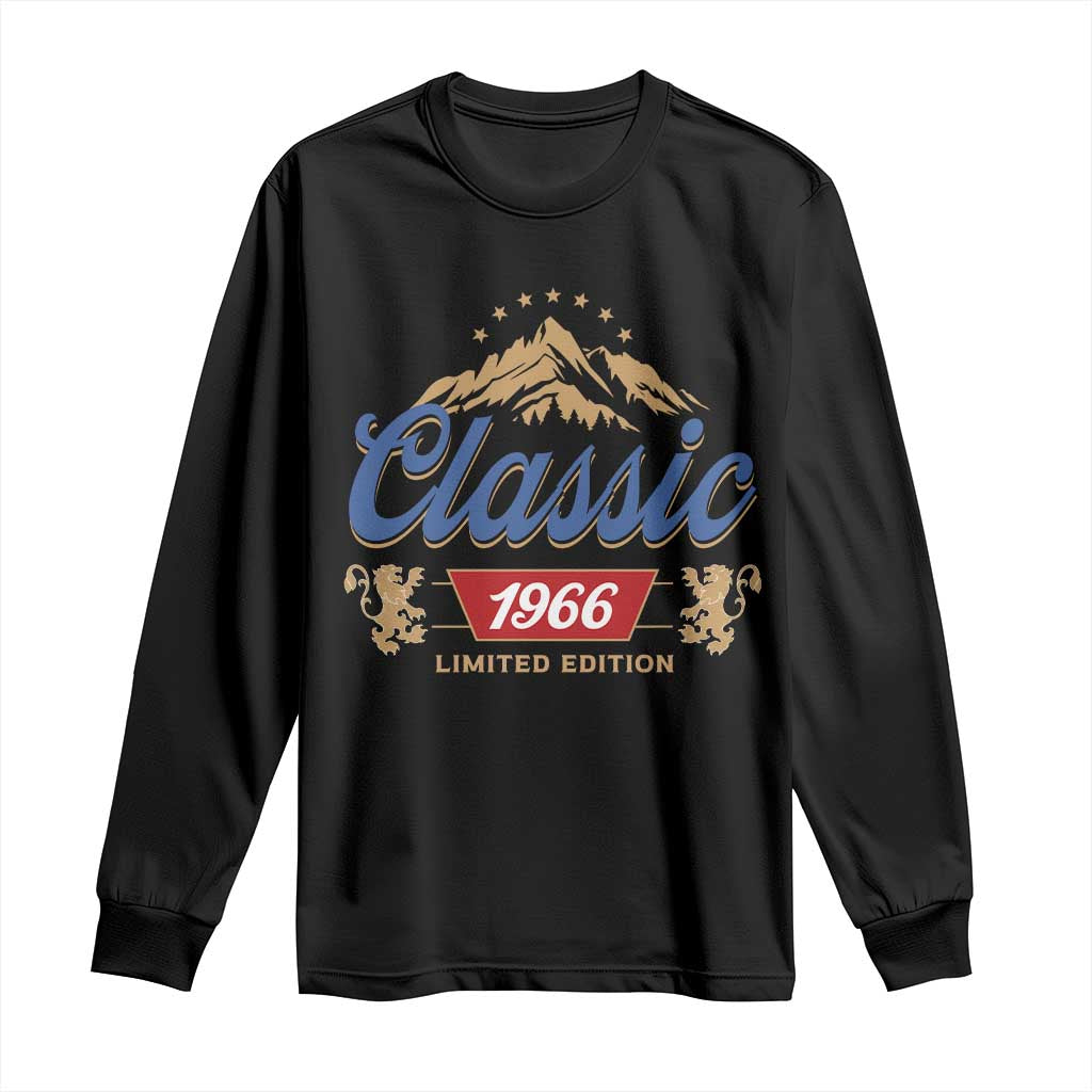 60th Birthday Beer Classic 1966 Limited Edition Long Sleeve Shirt Funny Gifts for 60 Year Olds