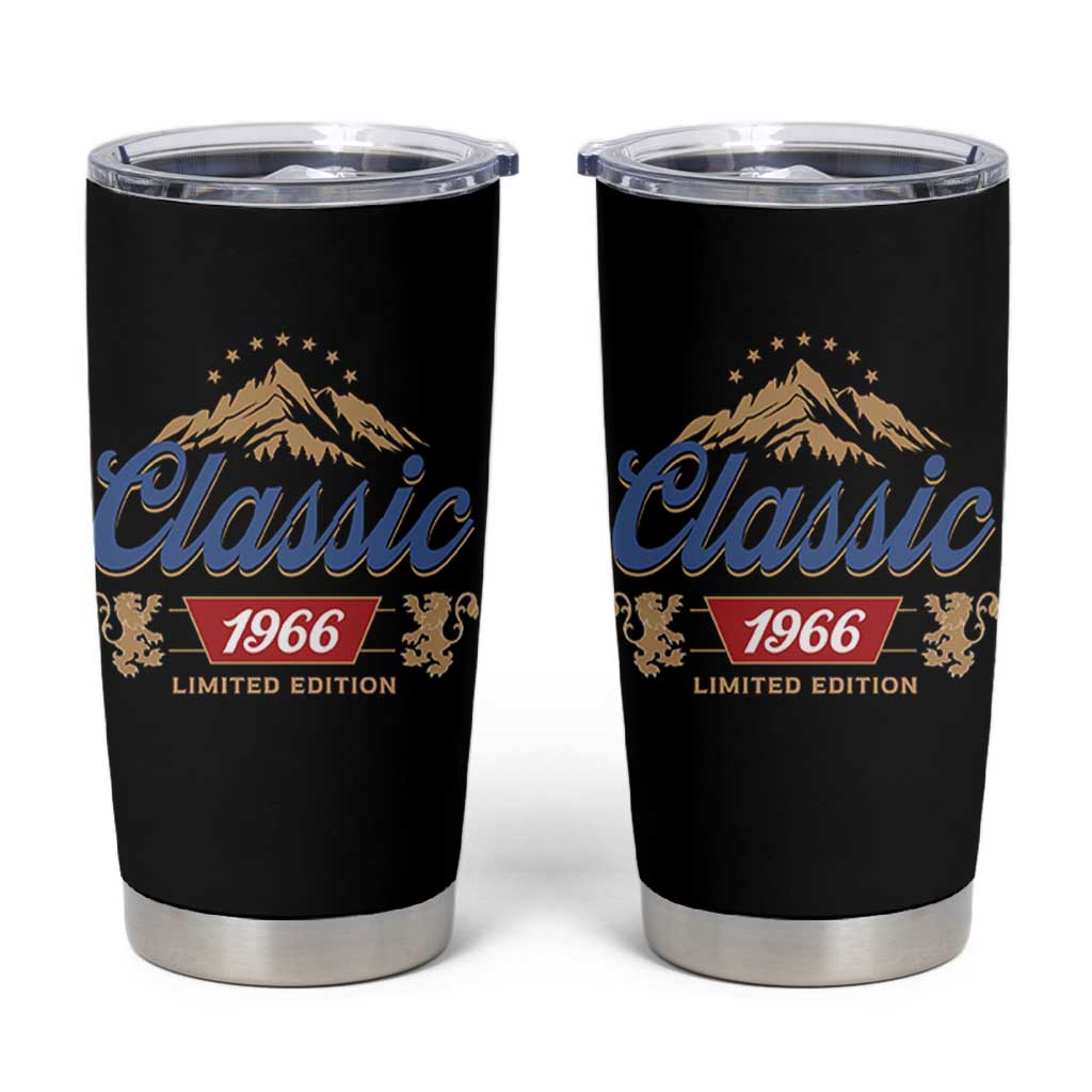 60th Birthday Beer Classic 1966 Limited Edition Tumbler Cup Funny Gifts for 60 Year Olds