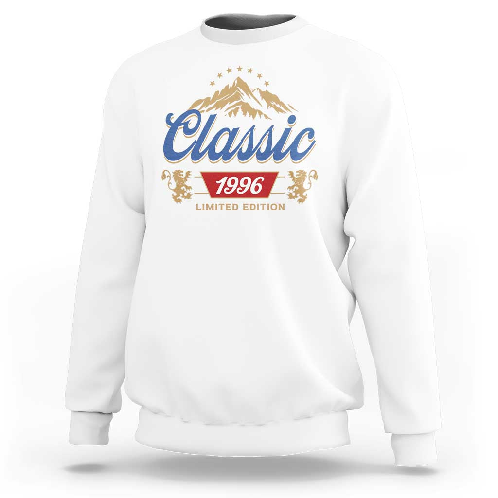30th Birthday Beer Classic 1996 Limited Edition Sweatshirt Funny Gifts for 30 Year Olds