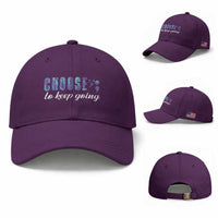 Suicide Prevention Awareness Baseball Cap Choose To Keep Going Semicolon Birds