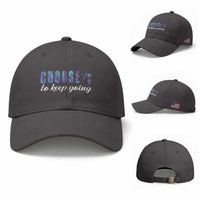 Suicide Prevention Awareness Baseball Cap Choose To Keep Going Semicolon Birds