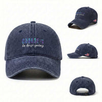 Suicide Prevention Awareness Washed Cotton Baseball Cap Choose To Keep Going Semicolon Birds