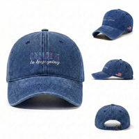Suicide Prevention Awareness Washed Cotton Baseball Cap Choose To Keep Going Semicolon Birds