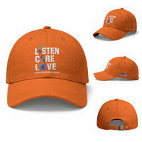 Suicide Prevention Awareness Baseball Cap Listen Care Love Semicolon Bird Flower Ribbon