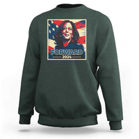 Harris Supporter Sweatshirt Forward 2024 American Election USA Flag - Wonder Print Shop