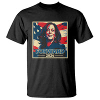 Harris Supporter T Shirt Forward 2024 American Election USA Flag - Wonder Print Shop