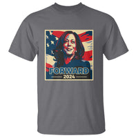 Harris Supporter T Shirt Forward 2024 American Election USA Flag - Wonder Print Shop