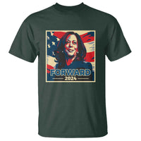 Harris Supporter T Shirt Forward 2024 American Election USA Flag - Wonder Print Shop