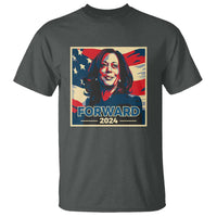 Harris Supporter T Shirt Forward 2024 American Election USA Flag - Wonder Print Shop