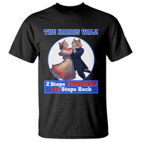 The Harris Walz T Shirt 2 Steps Forward No Steps Back Cat Dancing - Wonder Print Shop