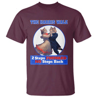 The Harris Walz T Shirt 2 Steps Forward No Steps Back Cat Dancing - Wonder Print Shop