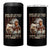 Native American Pride 4 in 1 Can Cooler Tumbler Free Like An Eagle Fearless Like A Wolf Vintage Flag - Wonder Print Shop
