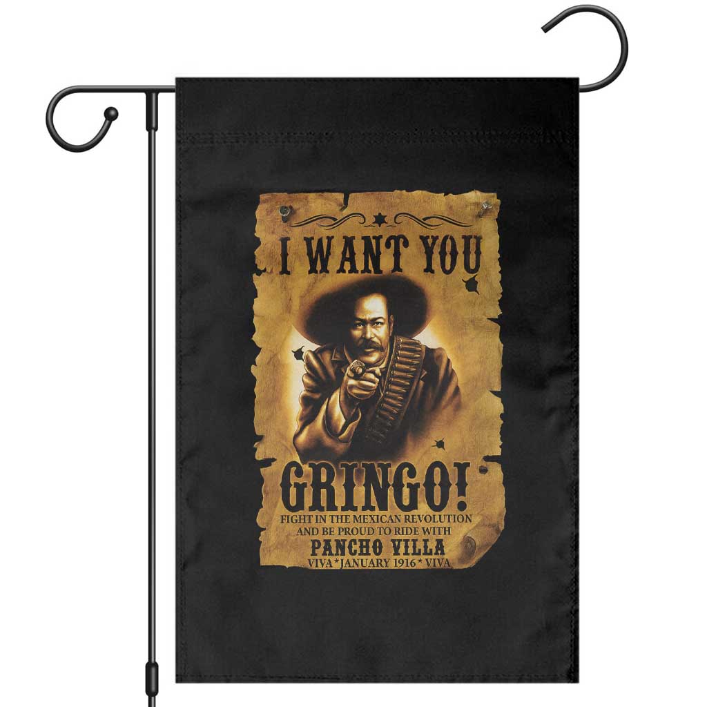 Pancho Villa Garden Flag I Want You Gringo Fight In The Mexican Revolution - Wonder Print Shop