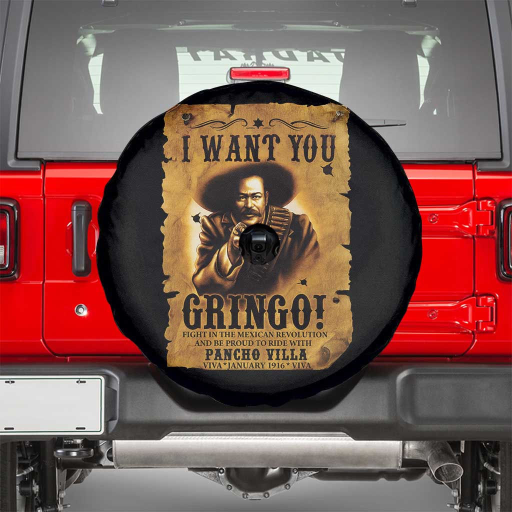 Pancho Villa Spare Tire Cover I Want You Gringo Fight In The Mexican Revolution - Wonder Print Shop