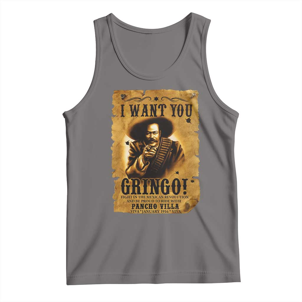 Pancho Villa Tank Top I Want You Gringo Fight In The Mexican Revolution - Wonder Print Shop