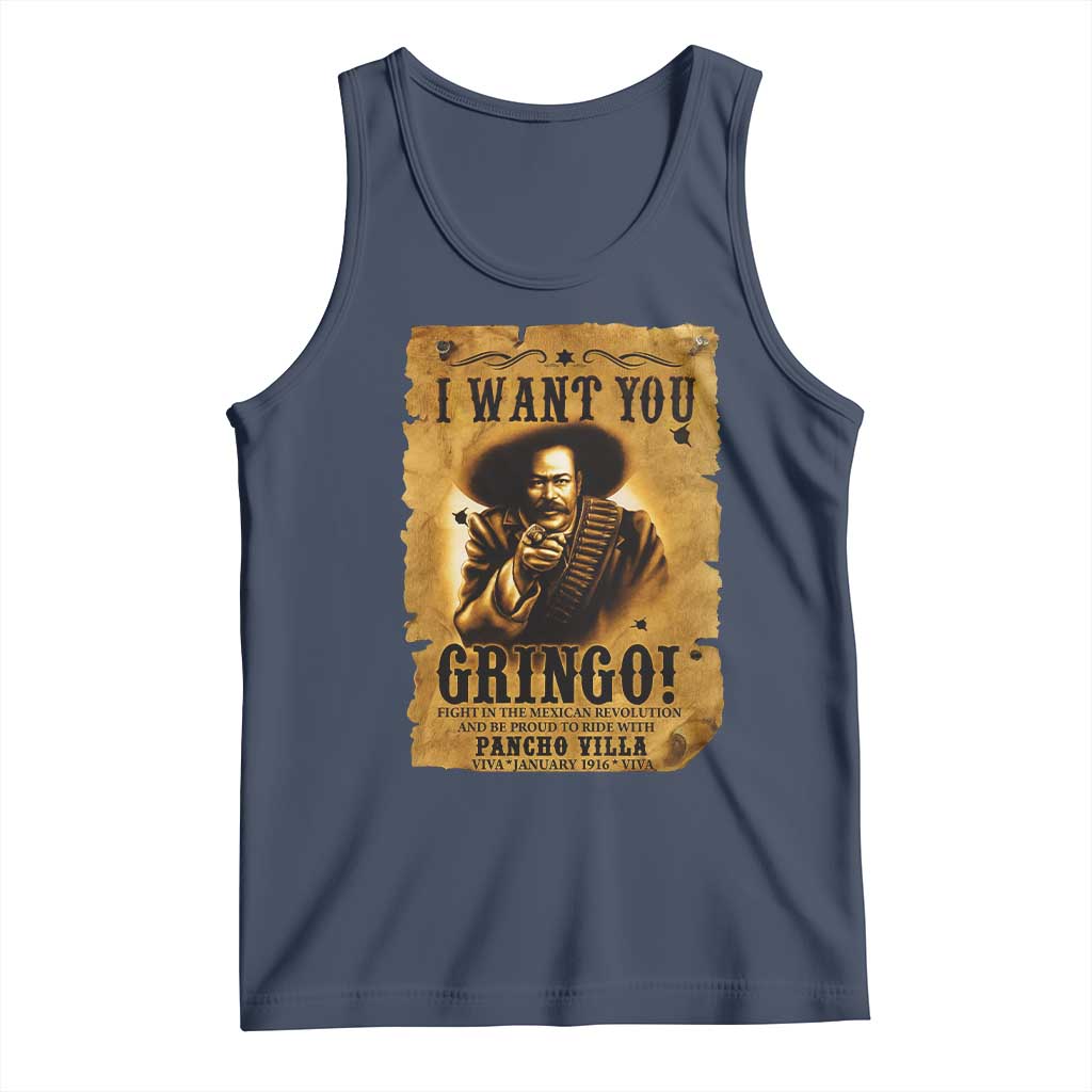 Pancho Villa Tank Top I Want You Gringo Fight In The Mexican Revolution - Wonder Print Shop
