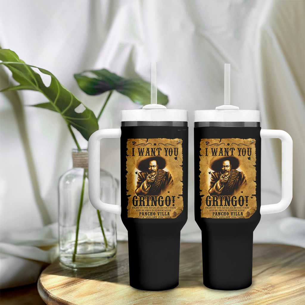 Pancho Villa Tumbler With Handle I Want You Gringo Fight In The Mexican Revolution - Wonder Print Shop