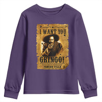 Pancho Villa Youth Sweatshirt I Want You Gringo Fight In The Mexican Revolution - Wonder Print Shop