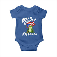 Funny Relax Gringo I Am Legal Baby Onesie Puerto Rico Flag Coqui Frog - Wonder Print Shop