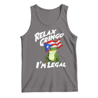 Funny Relax Gringo I Am Legal Tank Top Puerto Rico Flag Coqui Frog - Wonder Print Shop