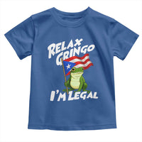 Funny Relax Gringo I Am Legal Toddler T Shirt Puerto Rico Flag Coqui Frog - Wonder Print Shop