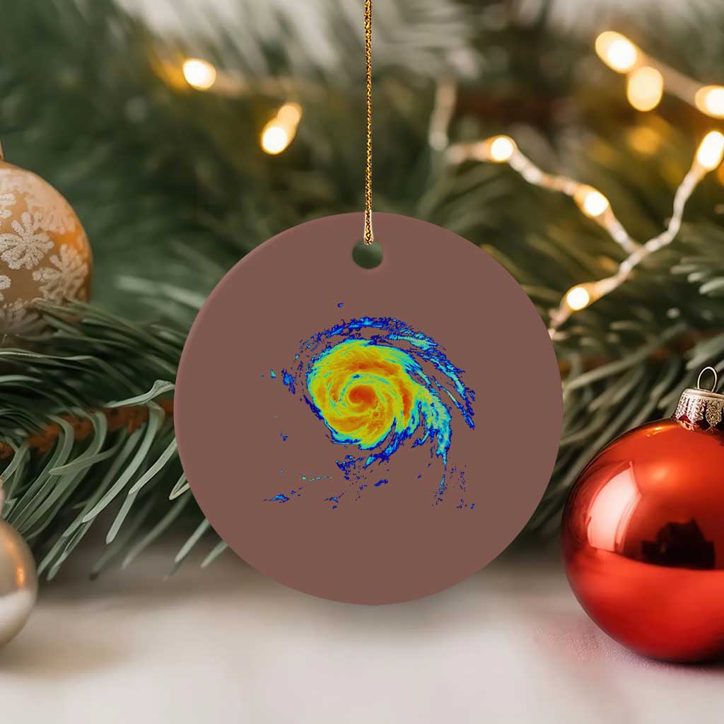 Hurricane Erin Ceramic Ornament Meteorologist Weather Radar Storm Chasing - Wonder Print Shop