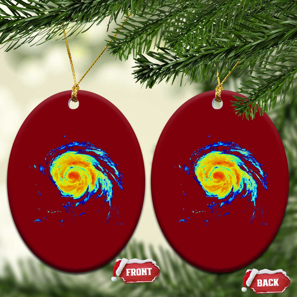 Hurricane Erin Ceramic Ornament Meteorologist Weather Radar Storm Chasing - Wonder Print Shop