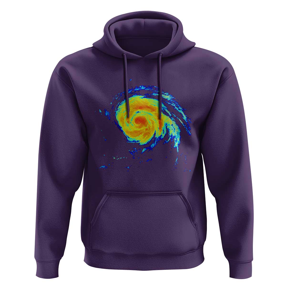 Hurricane Erin Hoodie Meteorologist Weather Radar Storm Chasing - Wonder Print Shop