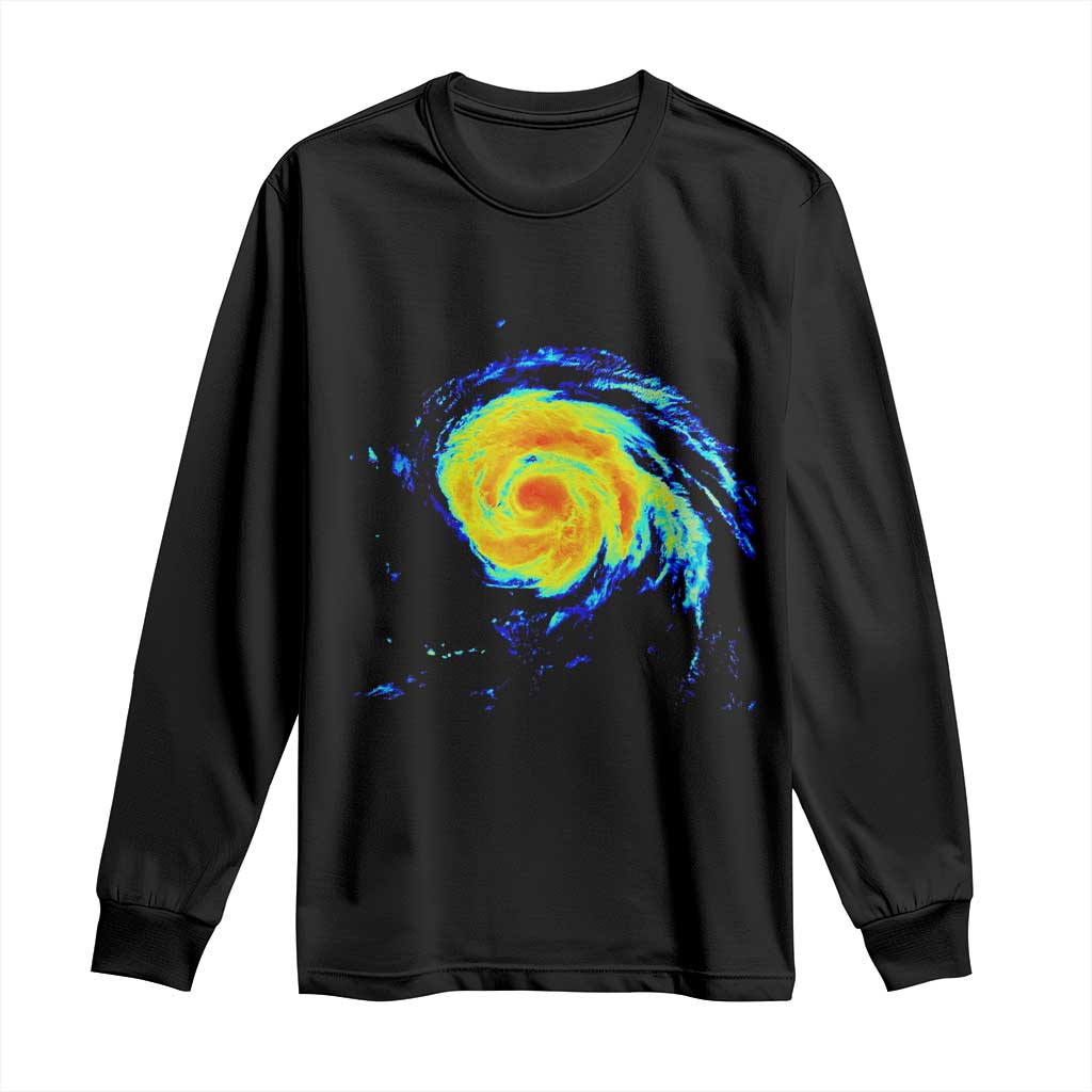 Hurricane Erin Long Sleeve Shirt Meteorologist Weather Radar Storm Chasing - Wonder Print Shop