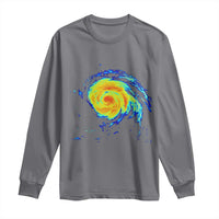 Hurricane Erin Long Sleeve Shirt Meteorologist Weather Radar Storm Chasing - Wonder Print Shop