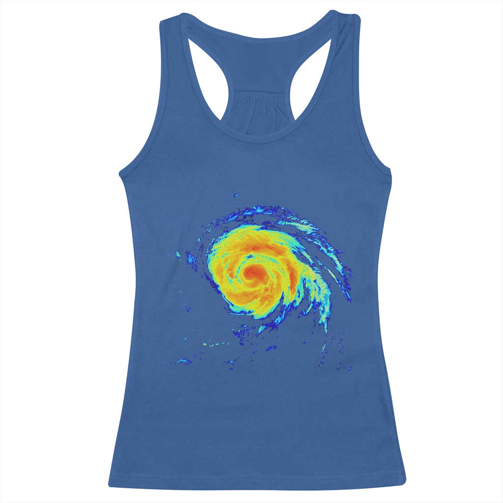 Hurricane Erin Racerback Tank Top Meteorologist Weather Radar Storm Chasing - Wonder Print Shop