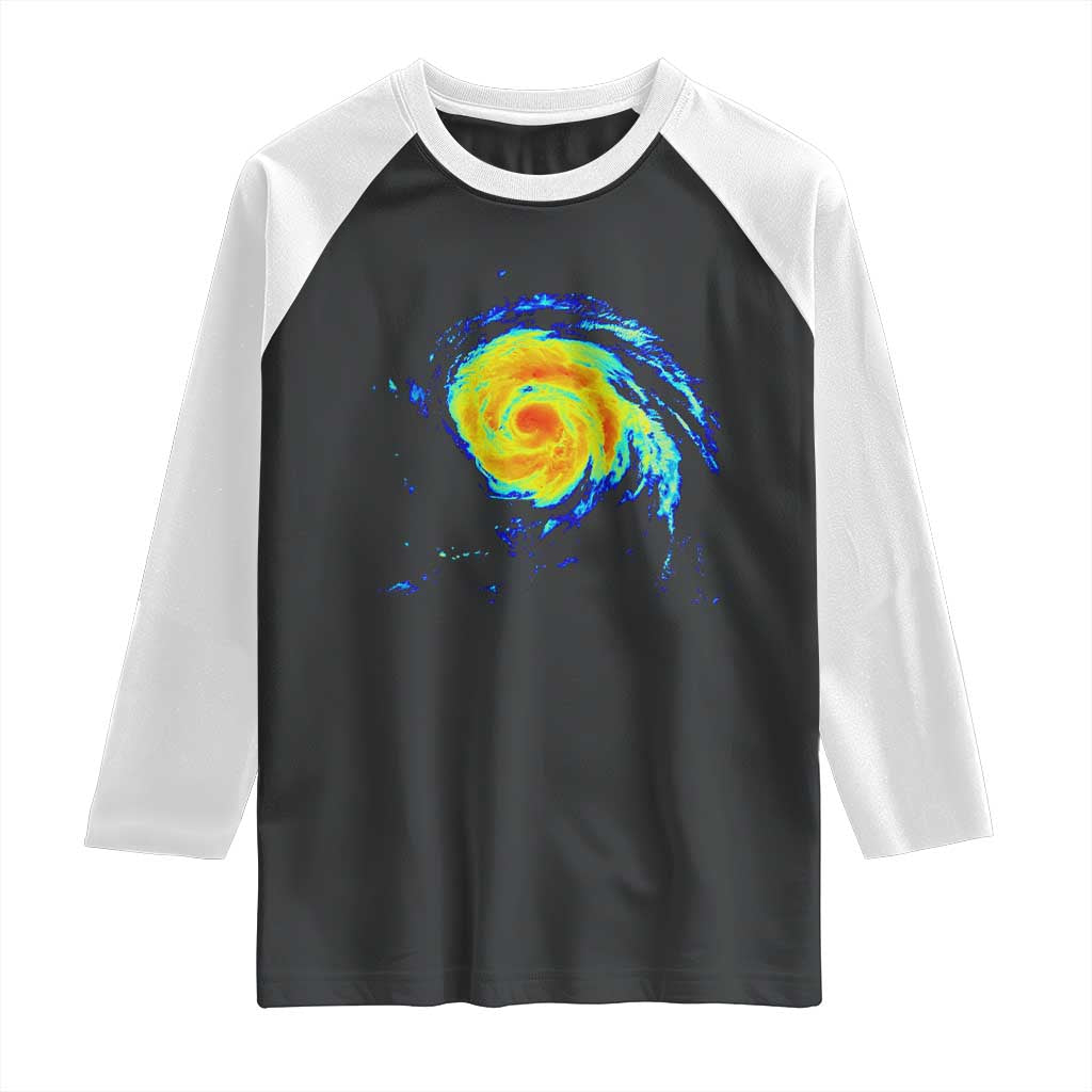 Hurricane Erin Raglan Shirt Meteorologist Weather Radar Storm Chasing - Wonder Print Shop
