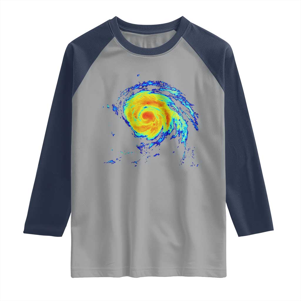 Hurricane Erin Raglan Shirt Meteorologist Weather Radar Storm Chasing - Wonder Print Shop