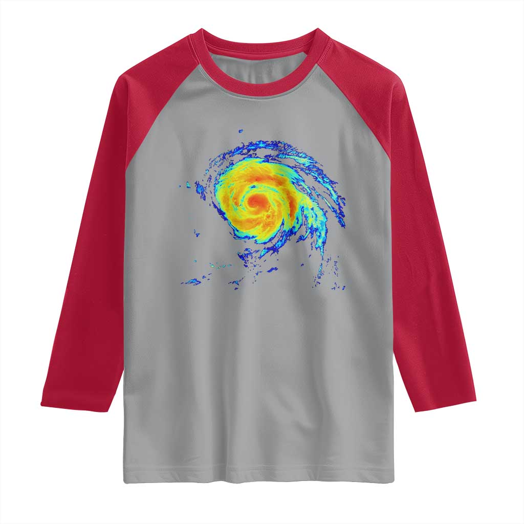 Hurricane Erin Raglan Shirt Meteorologist Weather Radar Storm Chasing - Wonder Print Shop