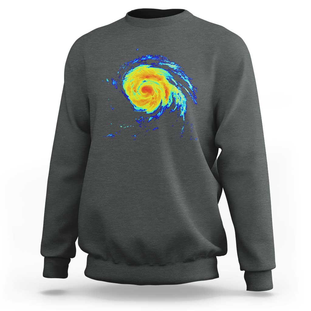 Hurricane Erin Sweatshirt Meteorologist Weather Radar Storm Chasing - Wonder Print Shop