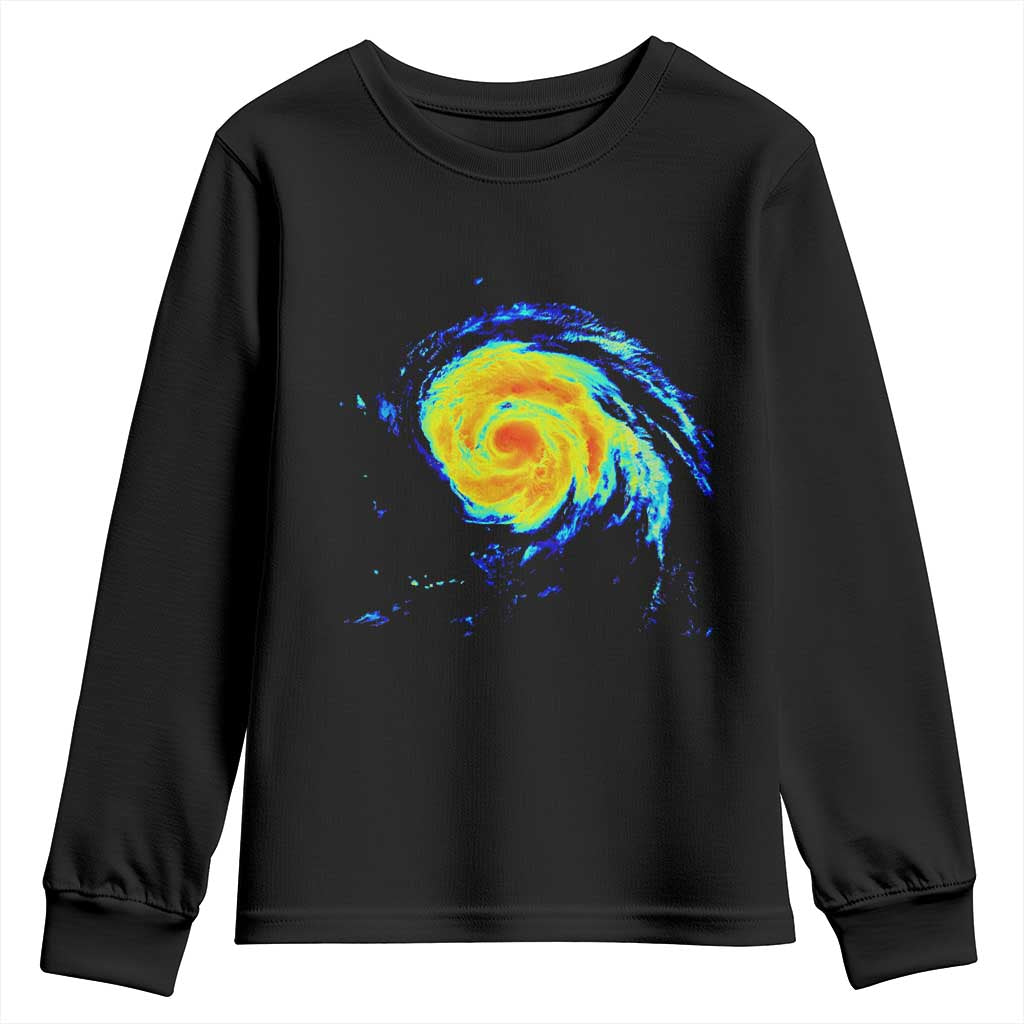 Hurricane Erin Youth Sweatshirt Meteorologist Weather Radar Storm Chasing - Wonder Print Shop