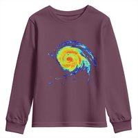 Hurricane Erin Youth Sweatshirt Meteorologist Weather Radar Storm Chasing - Wonder Print Shop