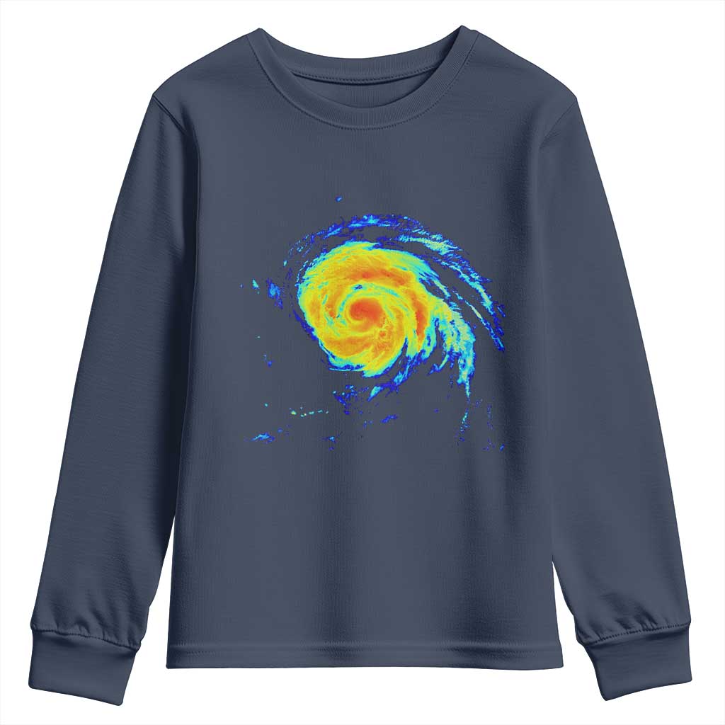 Hurricane Erin Youth Sweatshirt Meteorologist Weather Radar Storm Chasing - Wonder Print Shop