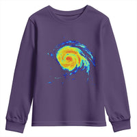 Hurricane Erin Youth Sweatshirt Meteorologist Weather Radar Storm Chasing - Wonder Print Shop