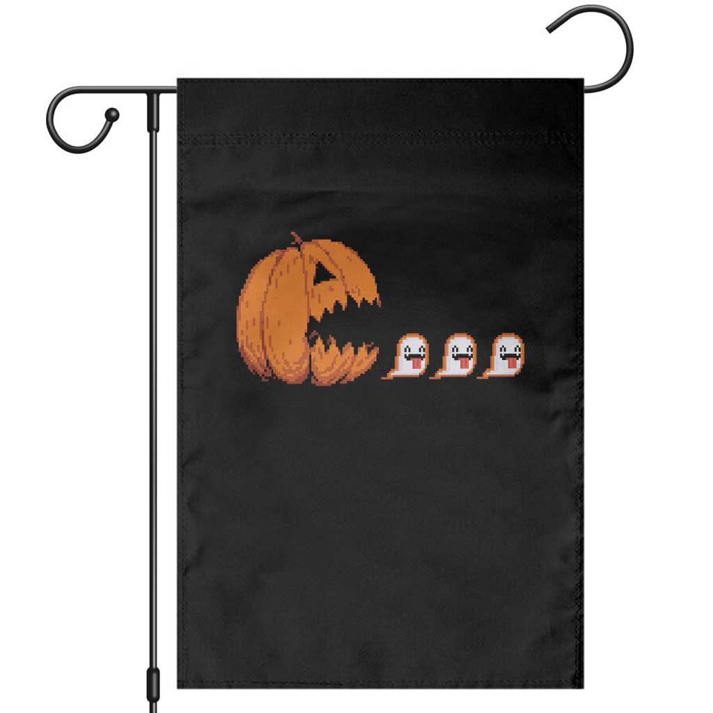 Funny Halloween Gamer Video Gaming Pumpkin Ghost Garden Flag - Wonder Print Shop