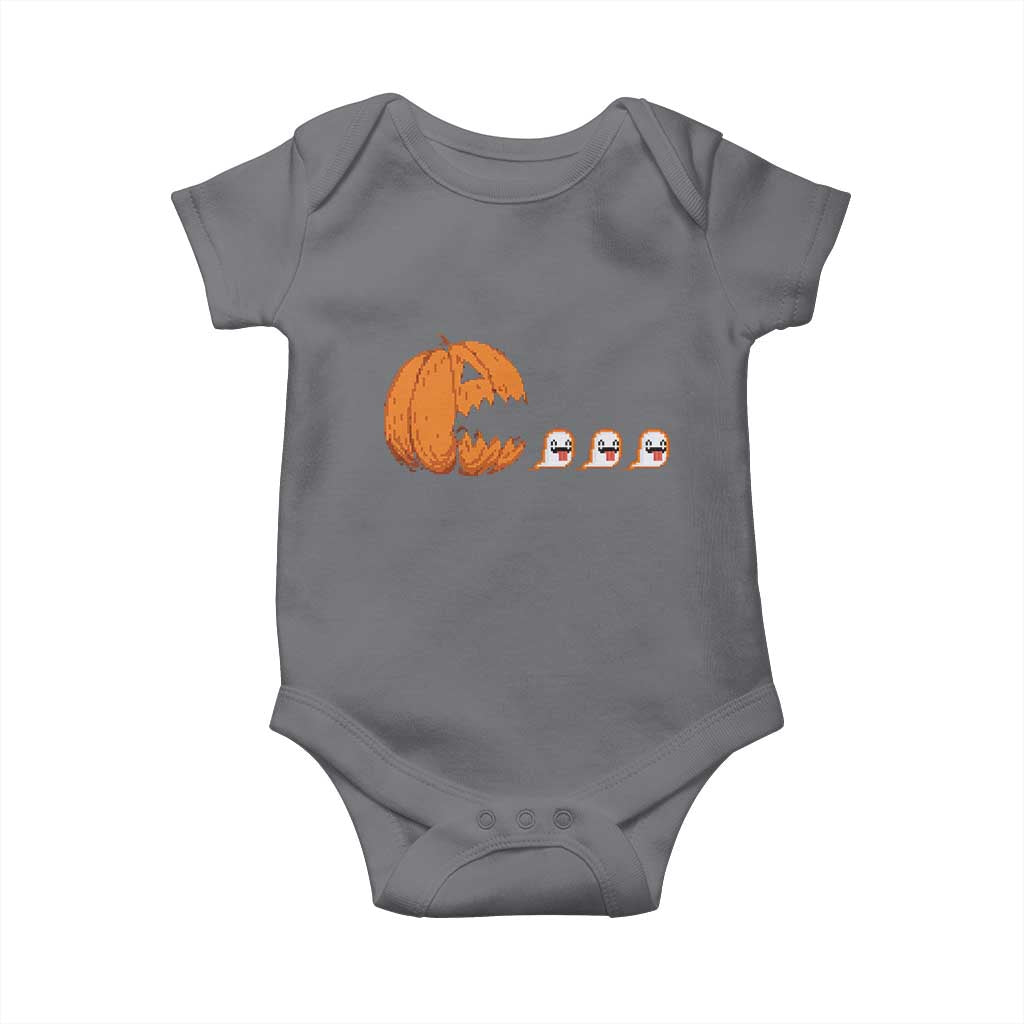 Funny Halloween Gamer Video Gaming Pumpkin Ghost Baby Onesie - Wonder Print Shop